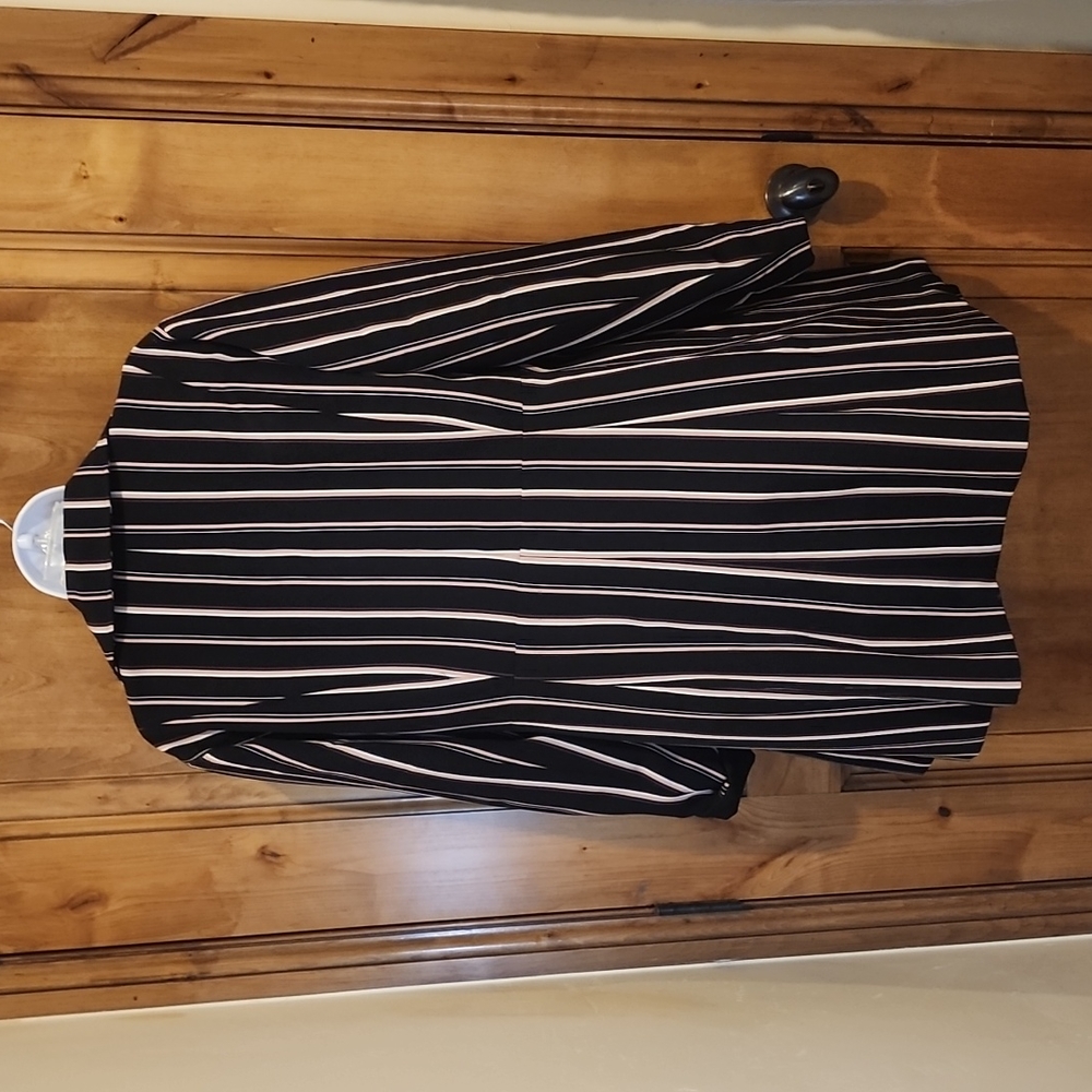 Torrid Black, Pink and White Striped Jacket - Picture 9 of 13